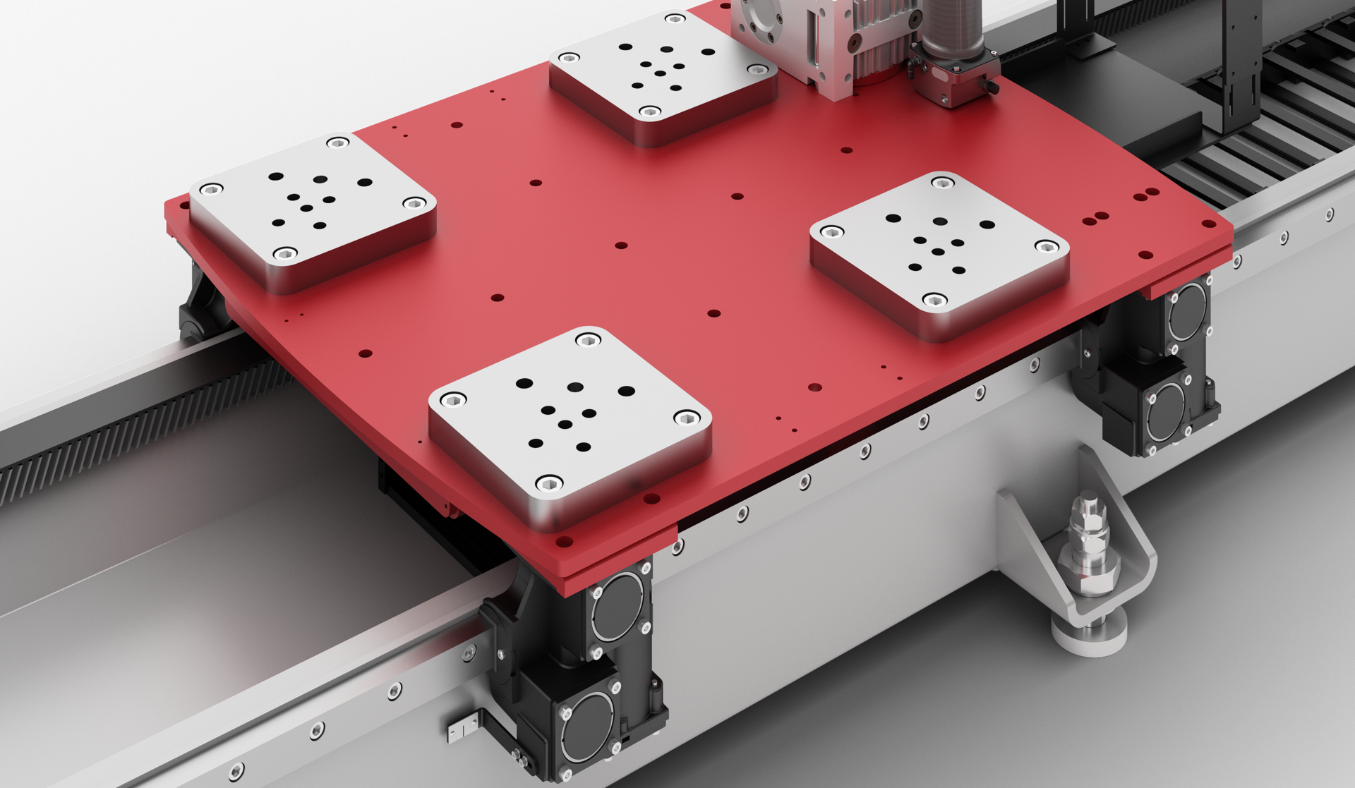 TrackMotion Floor TMF - a linear axis for robots - adapter plate | © Güdel Group AG