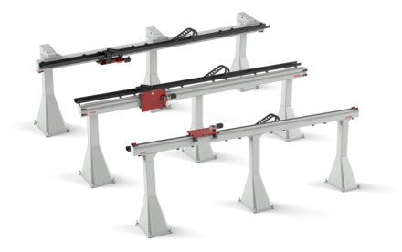 TMO-E – Basismontage in erhöhter Position | TMO-W – seitlich montierter Roboter | TMO-C – hängend montierter Roboter | © Güdel Group AG